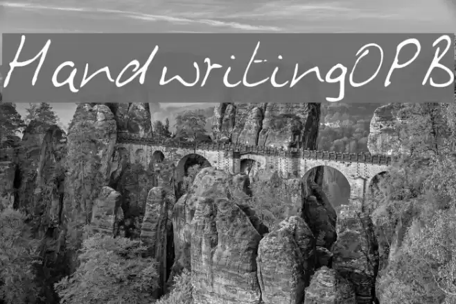 HandwritingOPB Font examples