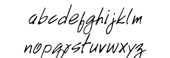 Handwriting Font LOWERCASE