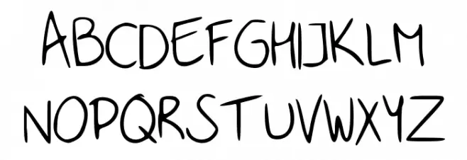 Handwritingfont Font UPPERCASE