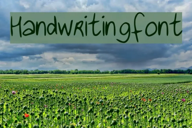 Handwritingfont Example 1