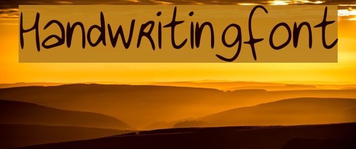 Handwritingfont Font examples