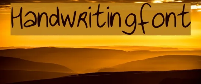 Handwritingfont Example 2