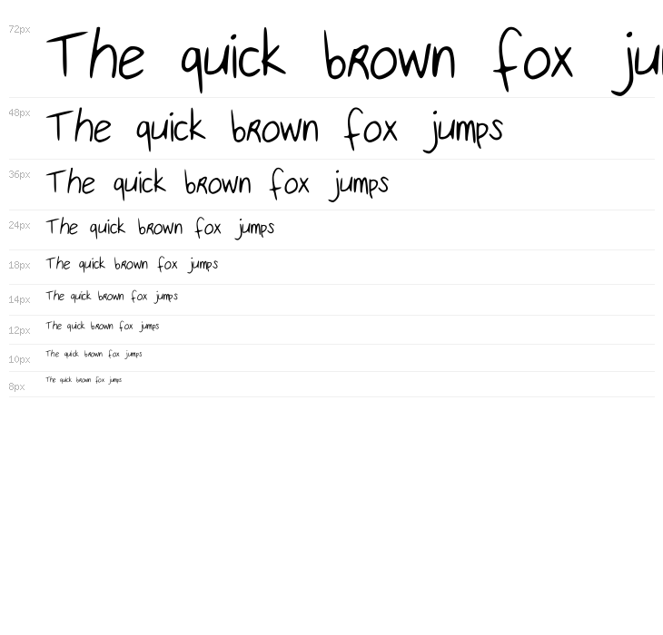 Handwritingfont Waterfall