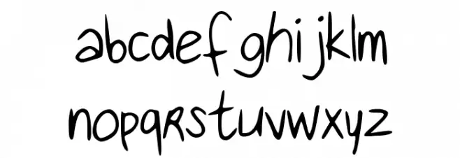 Handwritingfont Font LOWERCASE