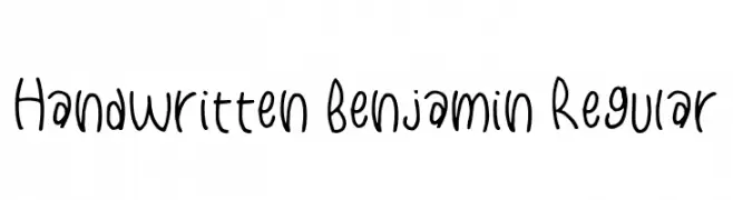 Handwritten Benjamin Regular  Frei Schriftart Herunterladen