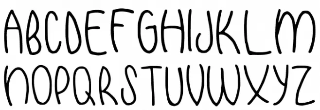 Handwritten Benjamin Regular Polices MAJUSCULES