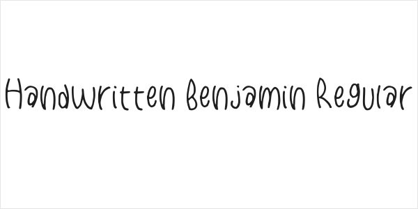 Handwritten Benjamin Regular Logo