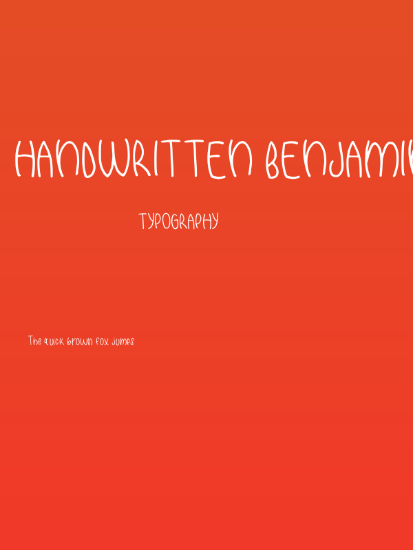 Handwritten Benjamin Regular Poster