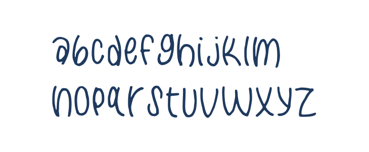 Handwritten Benjamin Regular Lowercase