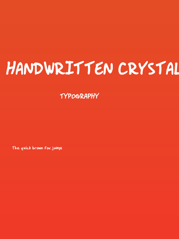 Handwritten Crystal v2 Poster