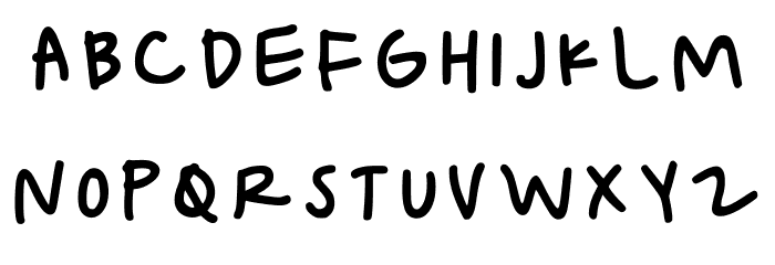Handwritten Doodles Regular لخطوط تنزيل الأحرف الكبيرة