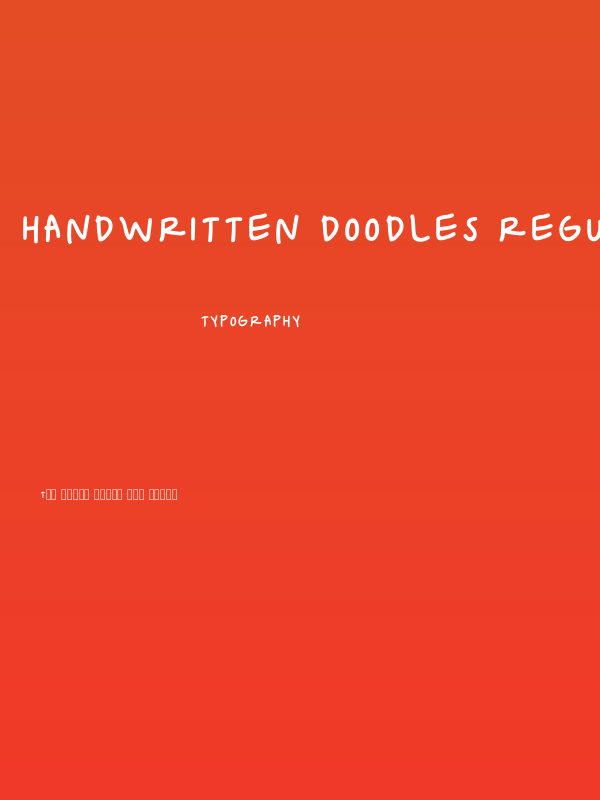 Handwritten Doodles Regular Poster