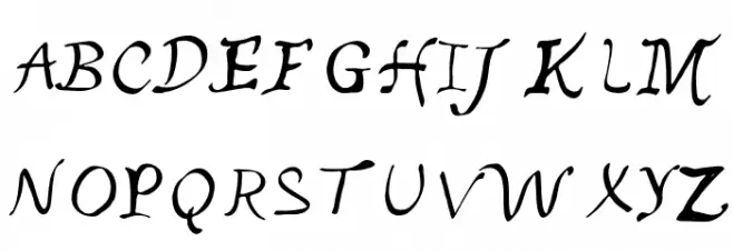 Handwritten Font 1 Fuentes MAYÚSCULAS