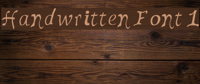 Handwritten Font 1 Fuentes examples