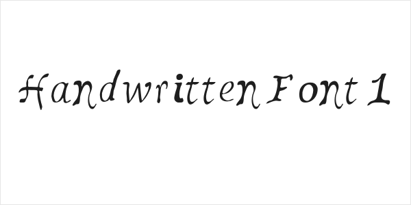 Handwritten Font 1 Logo