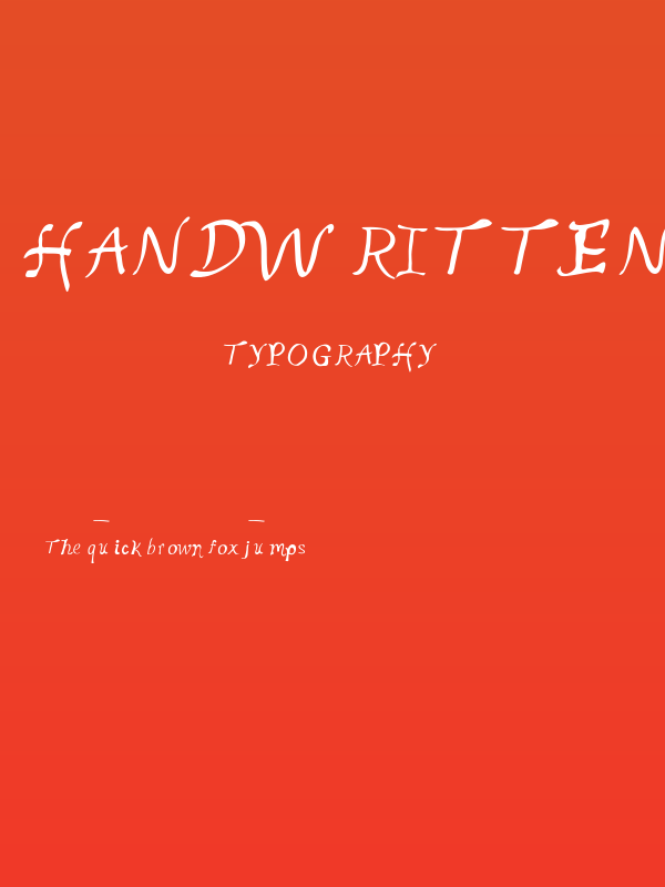 Handwritten Font 1 Poster