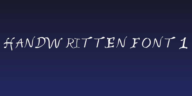 Handwritten Font 1 Social Header