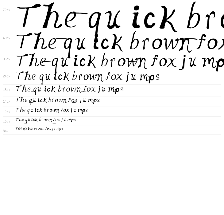 Handwritten Font 1 Waterfall