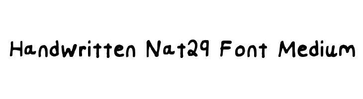 Handwritten Nat29 Font Medium Font