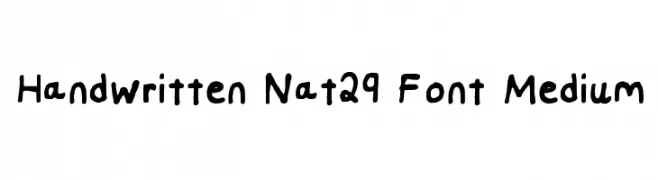 Handwritten Nat29 Font Medium  免费字体下载