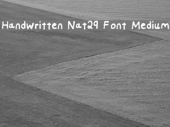 Handwritten Nat29 Font Medium examples