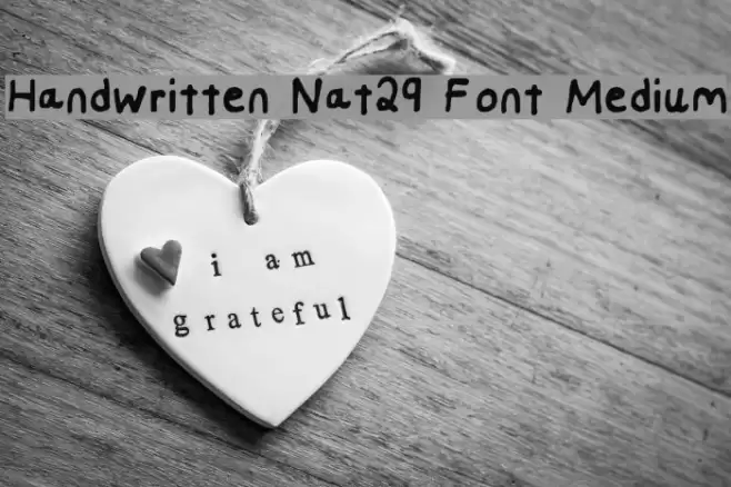 Handwritten Nat29 Font Medium examples