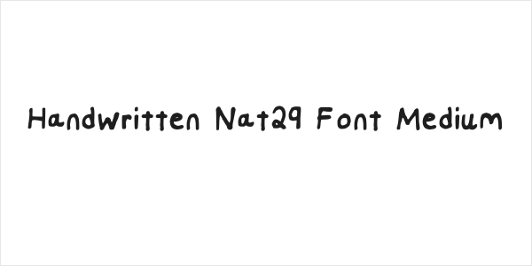 Handwritten Nat29 Font Medium Logo