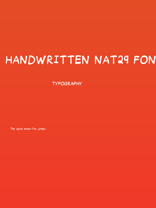 Handwritten Nat29 Font Medium Poster