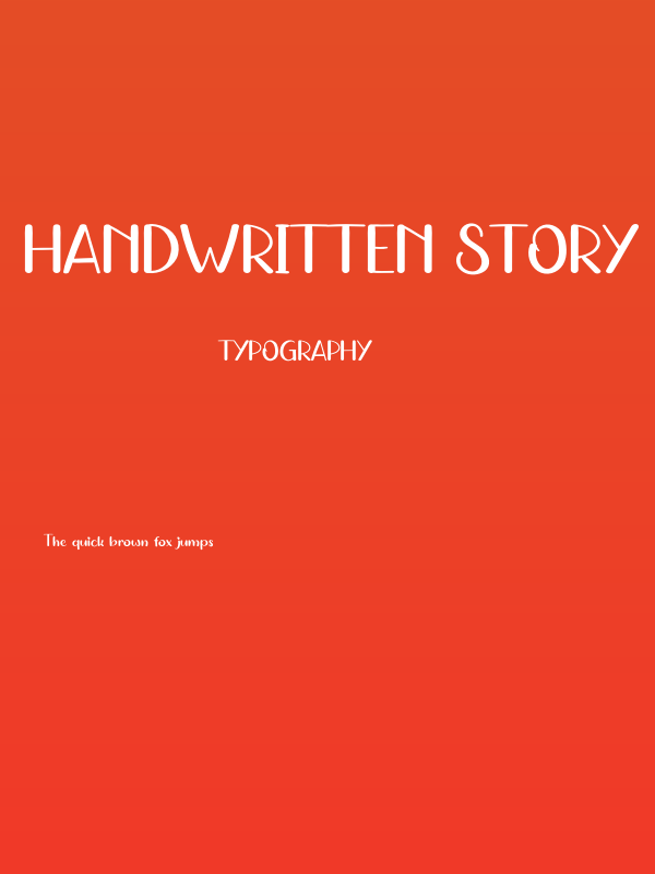 Handwritten Story Poster