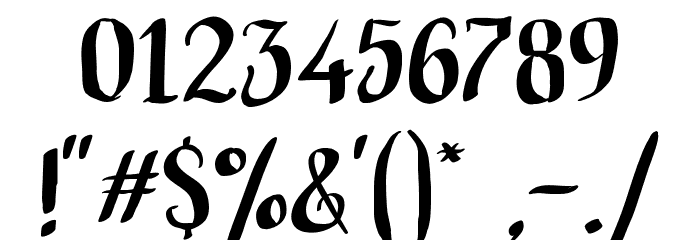 HandwrittenBold Font OTHER CHARS
