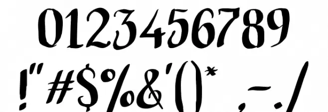 HandwrittenBold フォント その他の文字