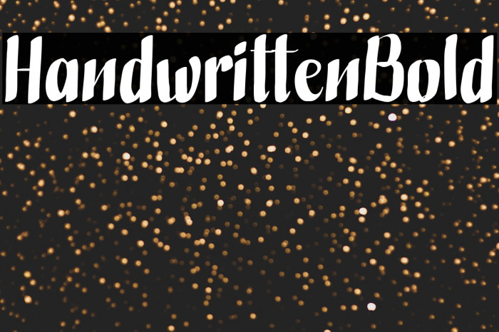 HandwrittenBold Example 1