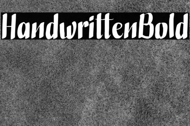 HandwrittenBold フォント examples
