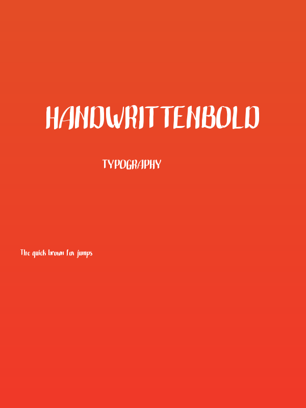 HandwrittenBold Poster