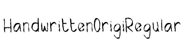 HandwrittenOrigiRegular  Free Fonts Download