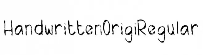 HandwrittenOrigiRegular  font caratteri gratis