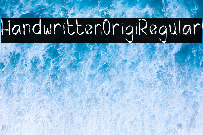 HandwrittenOrigiRegular Example 1