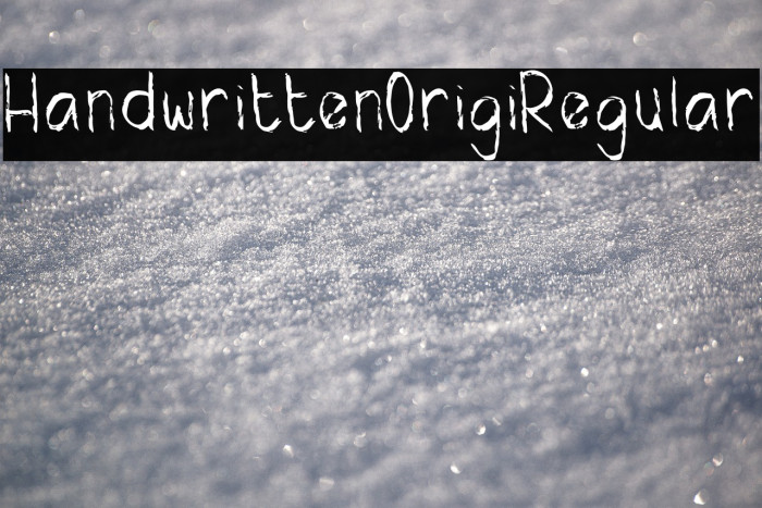 HandwrittenOrigiRegular Example 2
