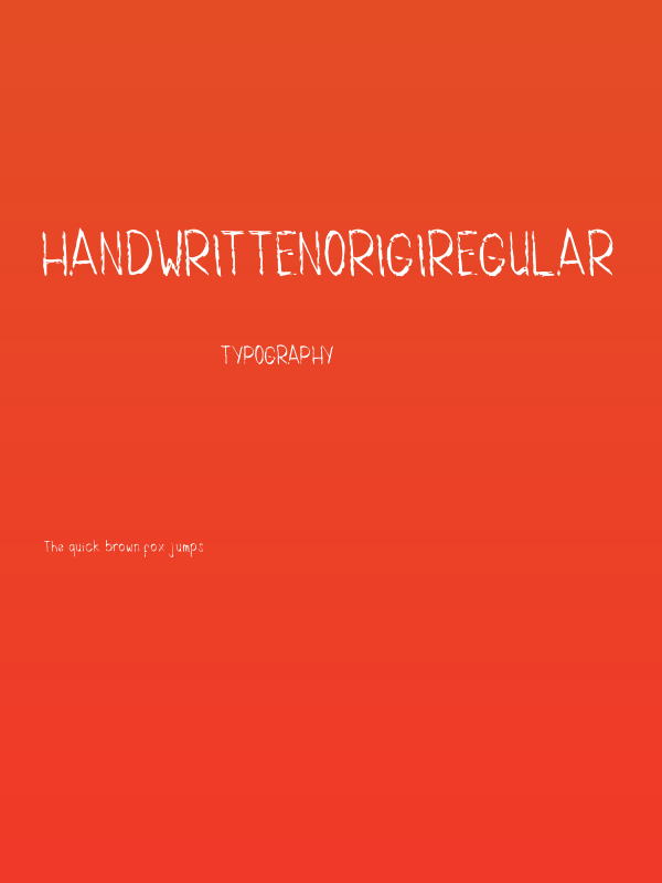 HandwrittenOrigiRegular Poster