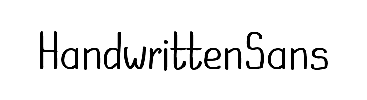 HandwrittenSans  नि: शुल्क फ़ॉन्ट्स डाउनलोड