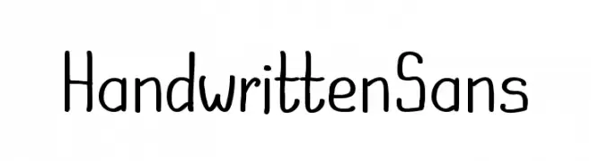HandwrittenSans  フリーフォントのダウンロード