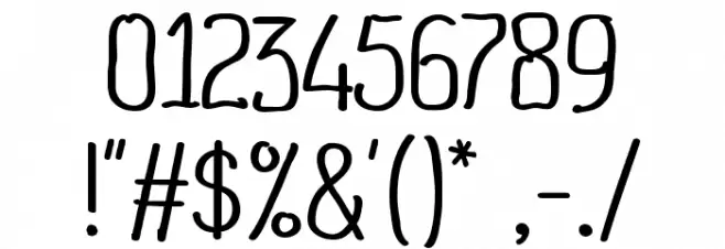 HandwrittenSans Font OTHER CHARS