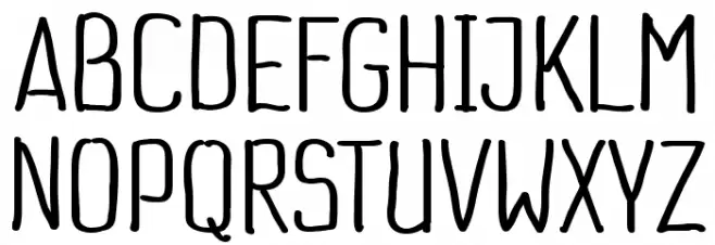 HandwrittenSans Caratteri MAIUSCOLE