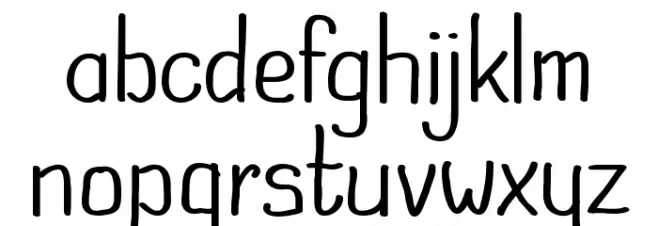HandwrittenSans फ़ॉन्ट लोअरकेस