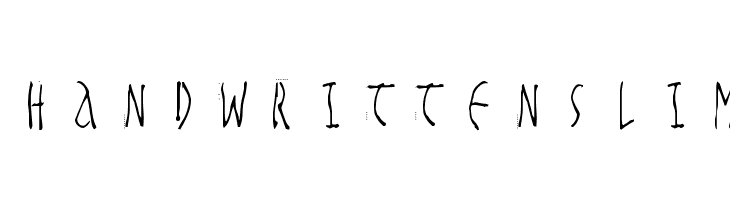 HandwrittenSlim  font caratteri gratis