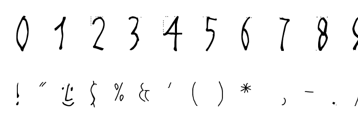 HandwrittenSlim Font OTHER CHARS
