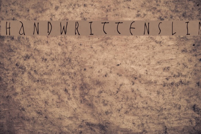 HandwrittenSlim Font examples