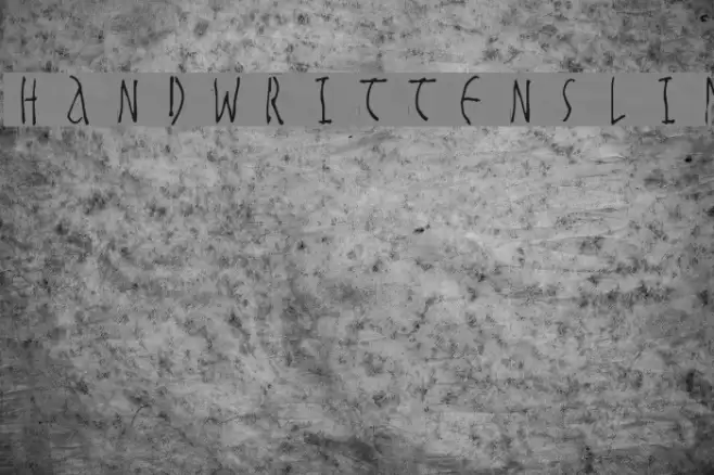 HandwrittenSlim Font examples