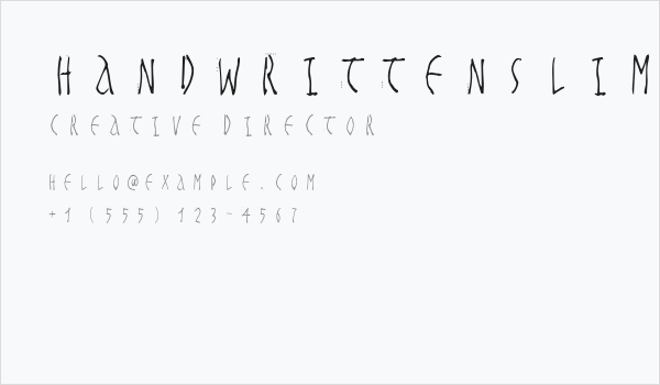 HandwrittenSlim Business Card