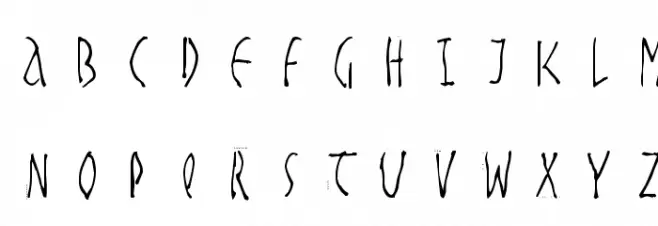 HandwrittenSlim फ़ॉन्ट लोअरकेस